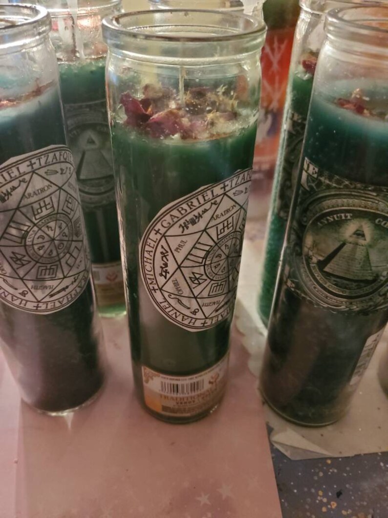 Money Candles Wiccan Dressed Money Drawing Spell Candles - Etsy