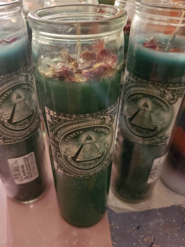 Money Candles, Wiccan dressed Money Drawing spell candles, money spel…