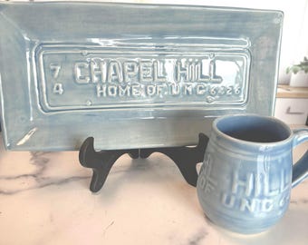 Chapel Hill License Plate Tray or Mug