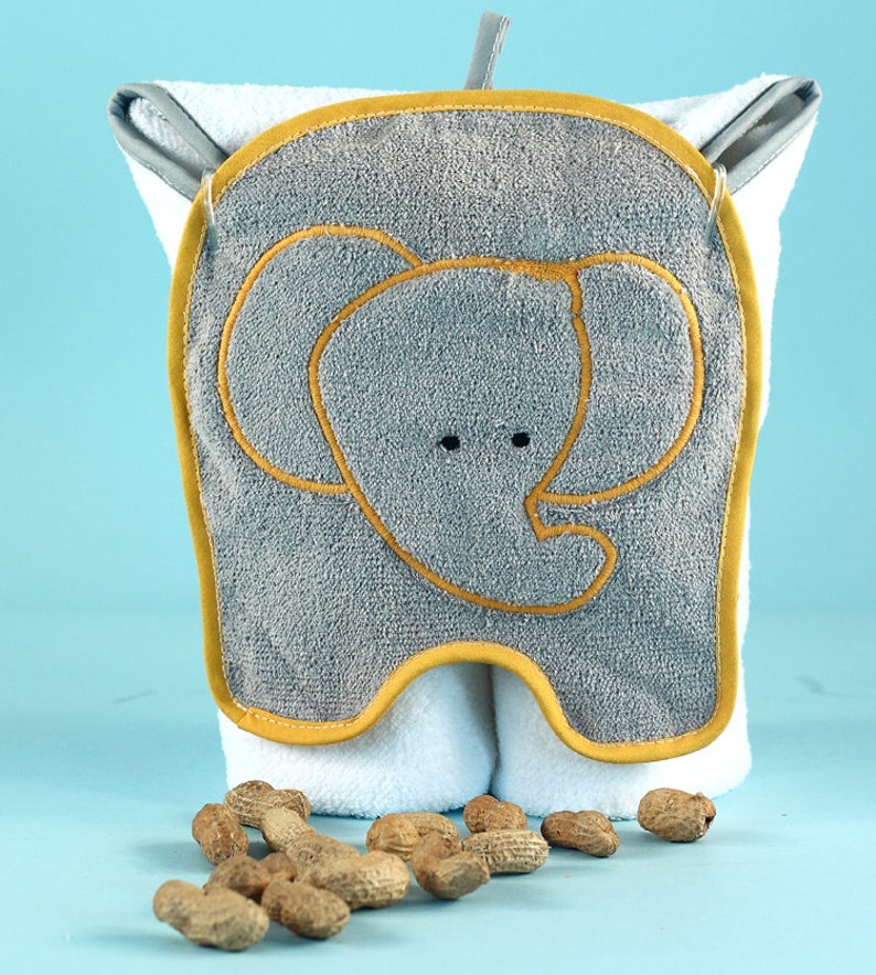 Personalized Hooded Baby Towel & Elephant Washcloth Etsy