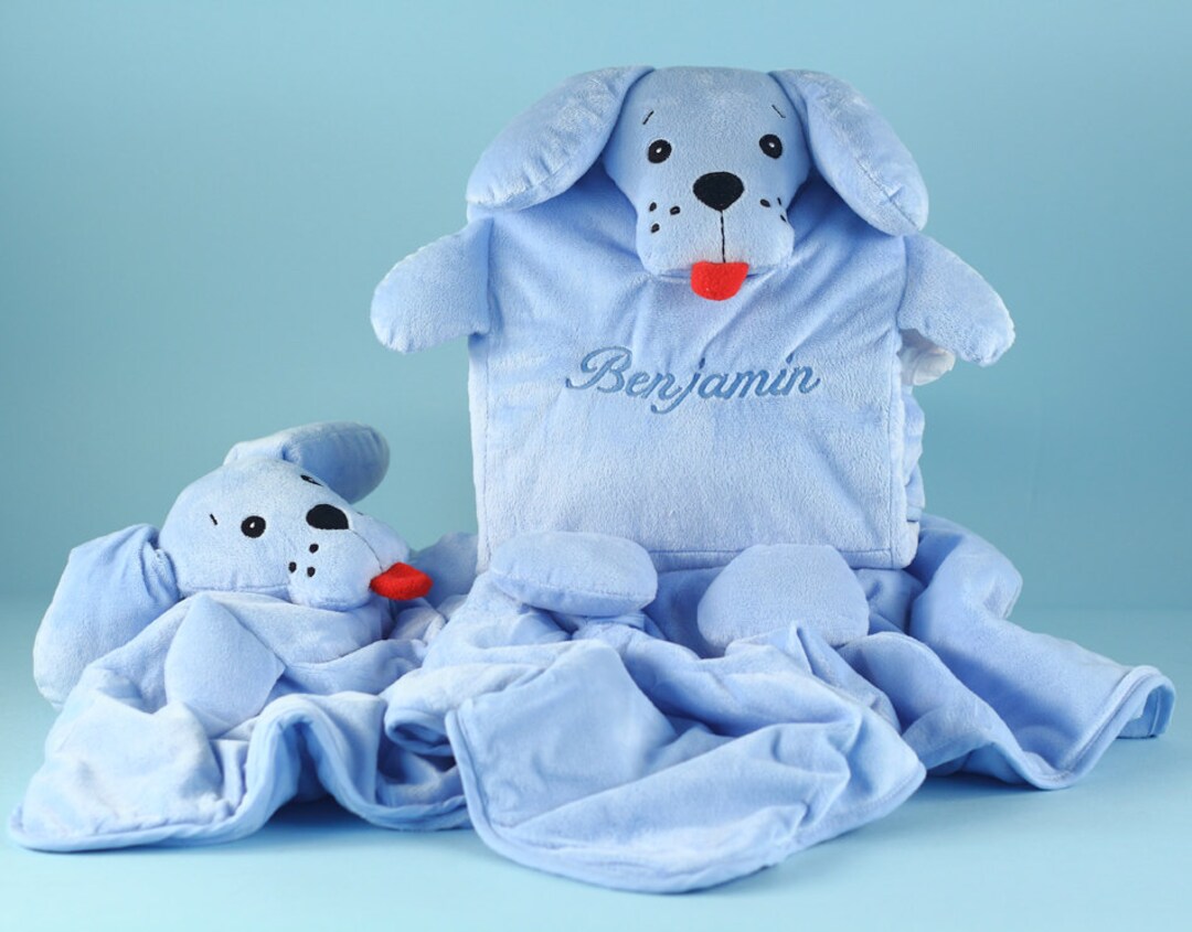 Puppy Baby Blanket Personalized Baby Boy Gift Etsy
