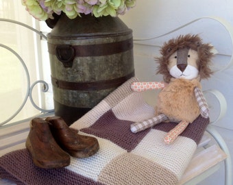 patchwork baby blanket- knitting pattern 045