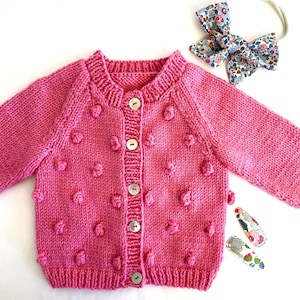 april cardigan - knitting pattern 118 - knits sizes 3m - 8y