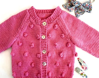 april cardigan - knitting pattern 118 - knits sizes 3m - 8y