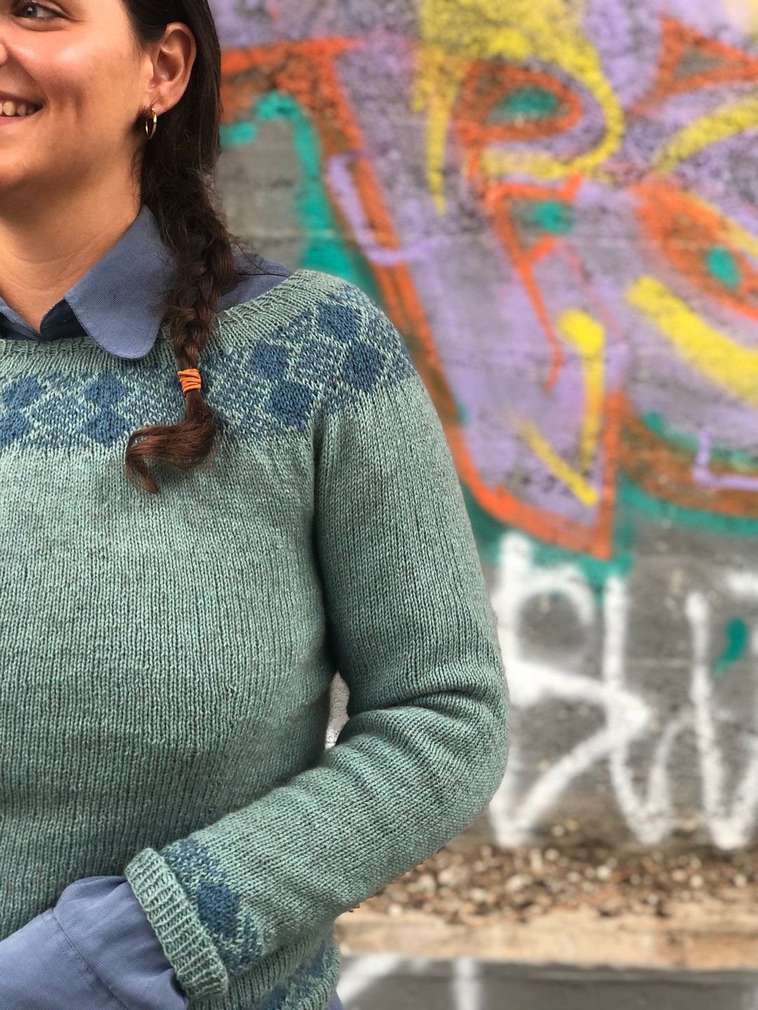 Diamond Yoke Sweater Knitting Pattern 084 Etsy