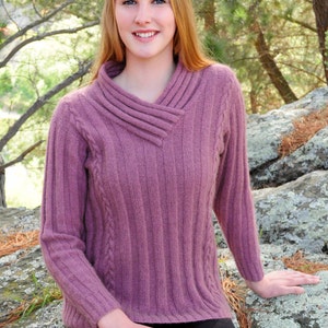 cabled possum jumper- knitting pattern 023