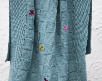 Daisy Blanket knitting pattern #034