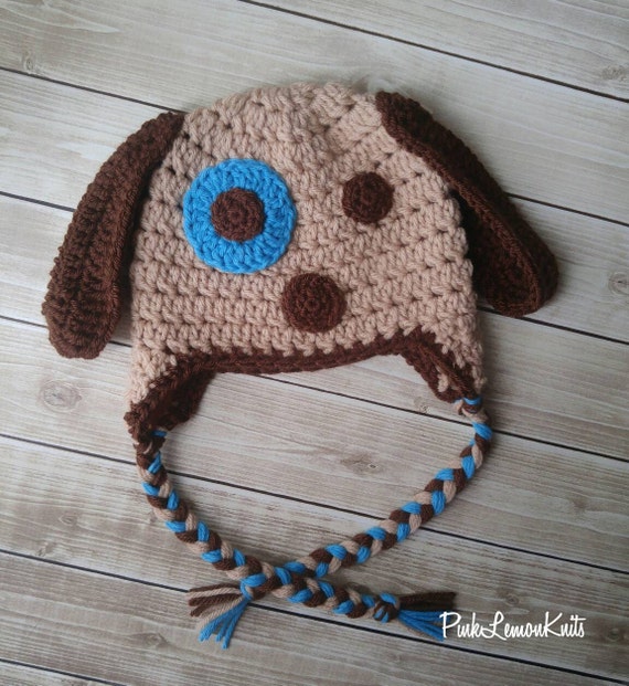 Items similar to Puppy hat, crochet, birthday gift boy, baby photo prop