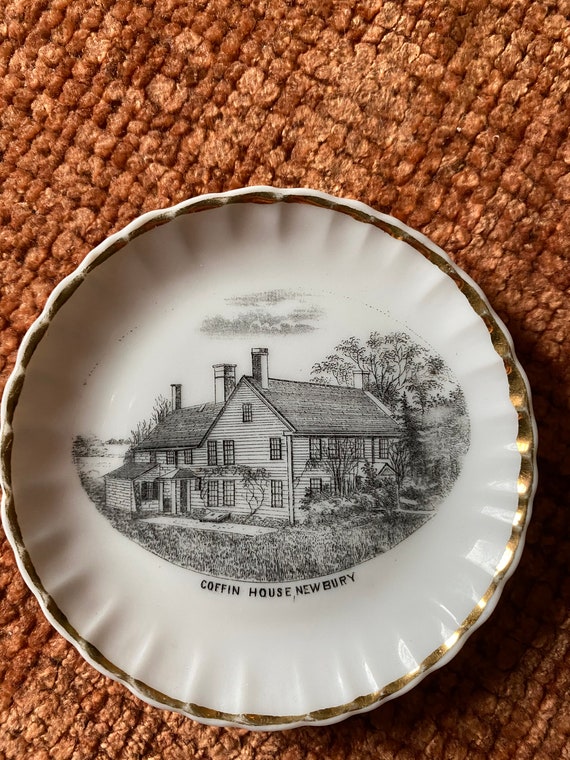Rare German Tiny Plate Coffin House Newbury Massachusetts Etsy