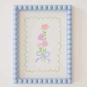 Blumenkunst Aquarell Blumenstrauß Hand gezeichnete digitale Kunst Download Drucke rosa Mädchen-Raum-Dekor-Wand-Kunst Grandmillennial Dekor Cottagecore Kunst