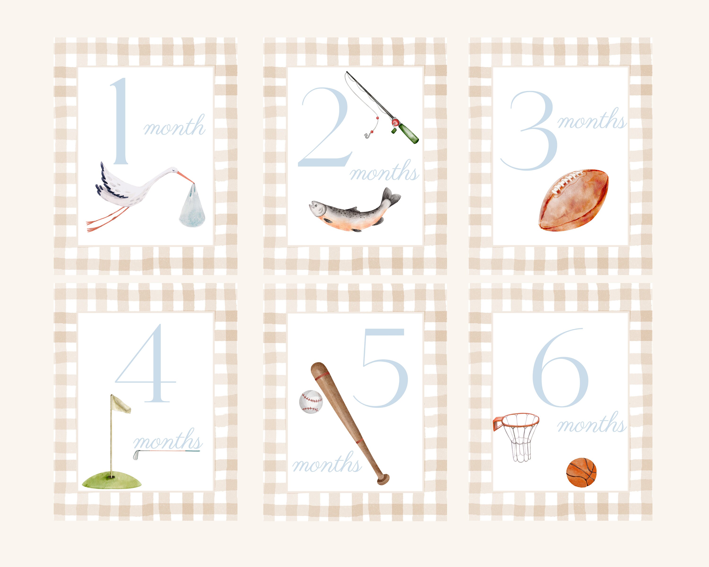 Milestone Cards Baby Boy Milestones Newborn Gift Baby Shower Gift ...