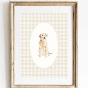 Dog Art Boy Room Art Print Labrador Retriever Dog Print Digital Download Pet Portrait Wall Art Dog Illustration Home Decor Wall Print