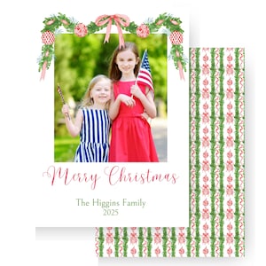 Christmas Card Family Holiday Card Watercolor Design Christmas Card Template Digital Download Canva Template Grandmillenial Theme Christmas