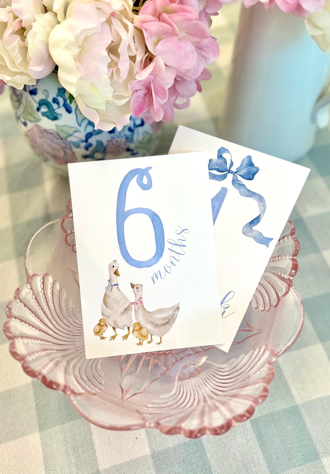 Printed Milestone Cards Blue Baby Boy Milestones Newborn Gift Baby ...