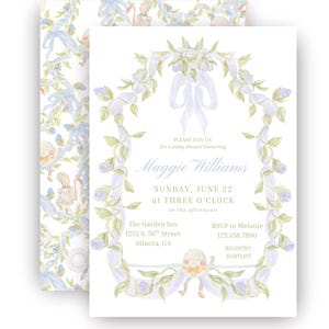 Nursery Rhyme Baby Shower Invitation Template Storybook Theme Invitation Baby Shower Mother Goose Humpty Dumpty Hey Diddle Diddle Baby Boy