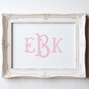 Monogramm Kunst druckbare rosa Aquarell Buchstaben Mädchenzimmer Wandkunst Mädchen Schlafzimmer Kunstdruck Baby Mädchen Kinderzimmer Monogramm Digital Download
