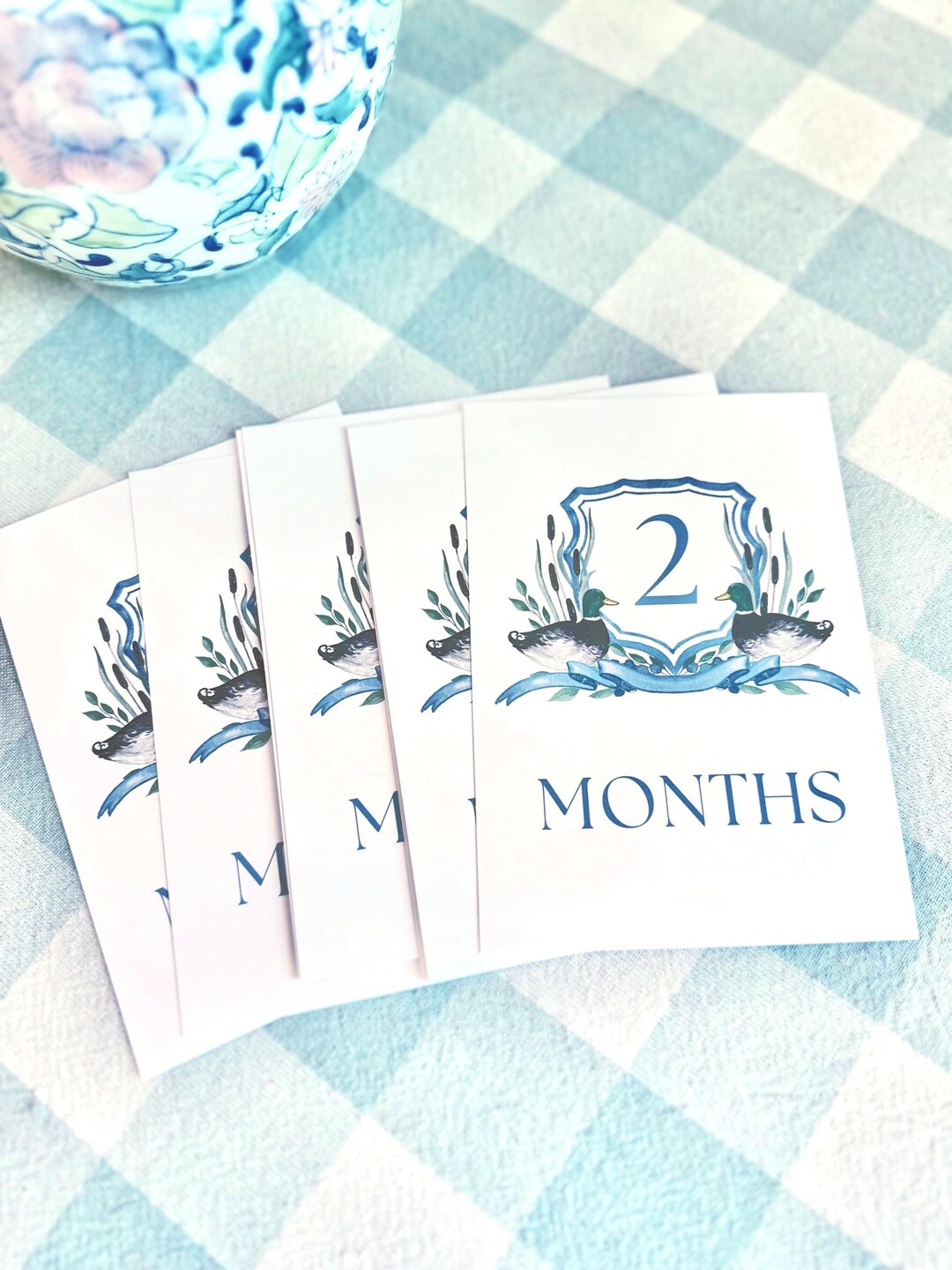 Printed Blue Milestone Cards Baby Boy Milestones Newborn Gift Baby ...