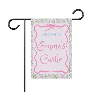 Playhouse Sign for Kid&#39;s Clubhouse Girl&#39;s Tree House Welcome Sign for Playhouse Kid Room Personalized Garden Flag Gift for Granddaughter