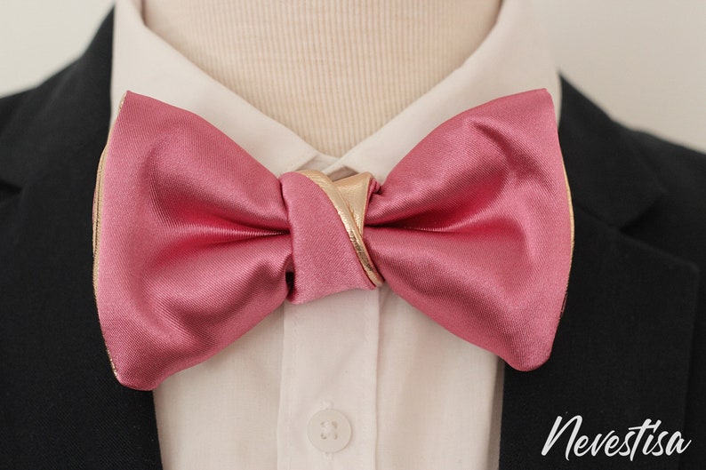 prom boys dusty rose blush satin formal groomsmen bowtie Pink bow tie set men hot pink bow tie for men,rose gold wedding suspenders set