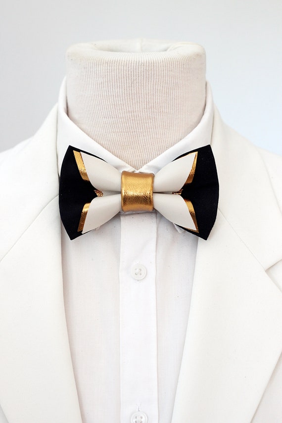 copper gold bow tie