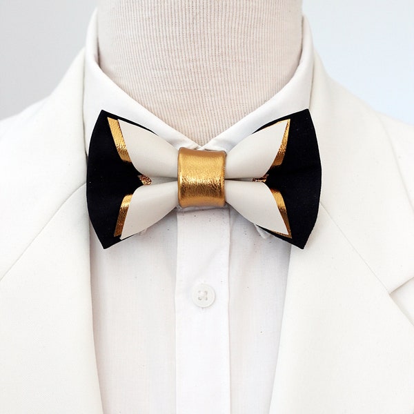 Gold Bow Tie Etsy