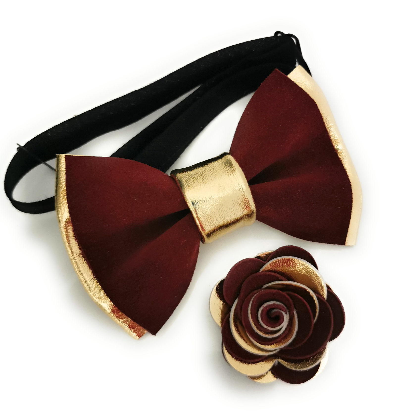 mens burgundy bow tie
