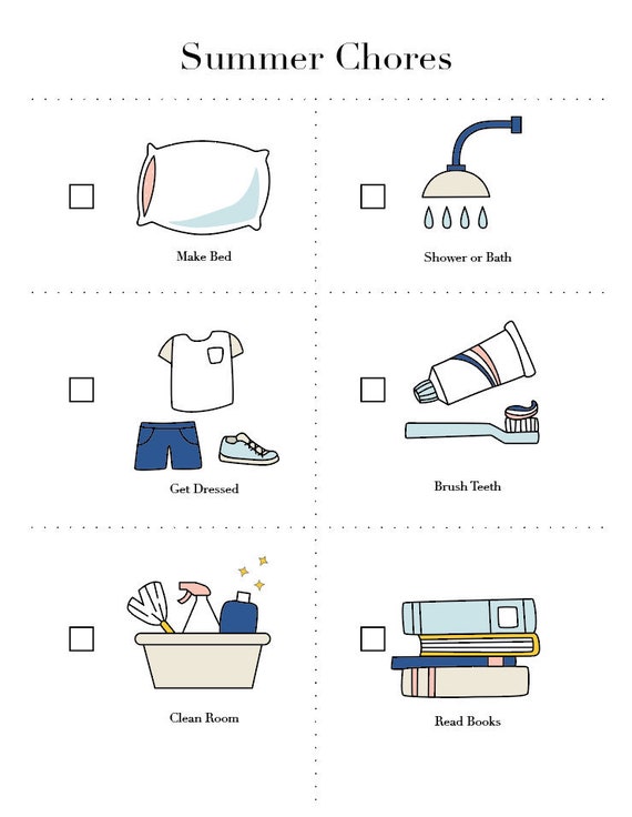 Summer season Chore Chart downloadable PDF for small children photograph about Summer Chore Chart Printable referred to as Summer months Chore Chart downloadable PDF for youngsters
