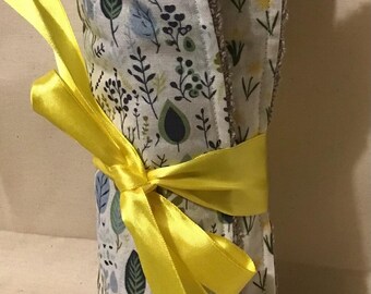 Reusable Eco Kitchen Roll - Springtime flowers and leaves set x 5 cotton toweling sheets