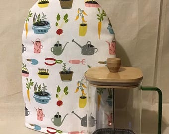 Cafetière Cosy - Handmade insulated cosy - reversible