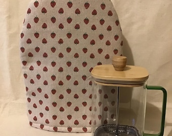 Cafetière Cosy - Handmade insulated cosy - reversible