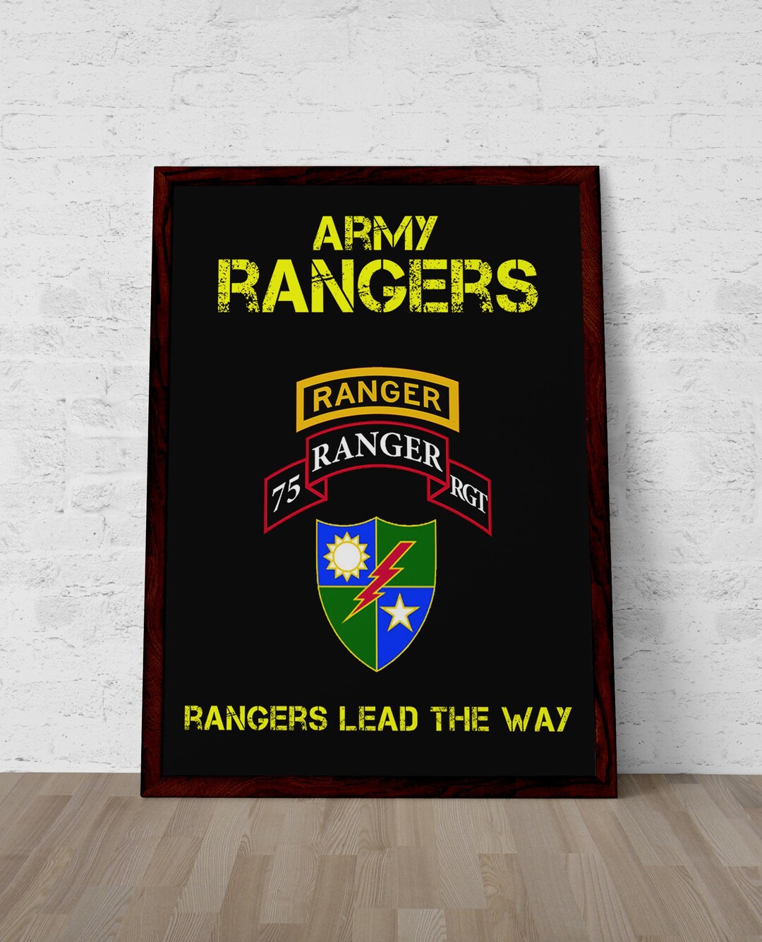 Army Rangers Insignia Poster: Military Art, Motivation Gift - Etsy