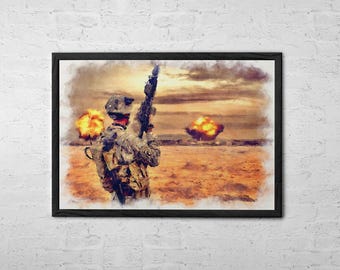 U.S. Army Airborne Art Poster – Military Veteran Gift