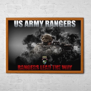 Army Rangers Poster, Military Motivation, Inspiration Poster, Special Forces Poster, Motivational Poster, Army Poster