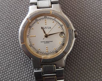 ELVIA steel and gold - Quartz Movement watch