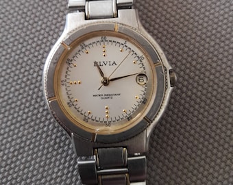 ELVIA steel and gold - Quartz Movement watch