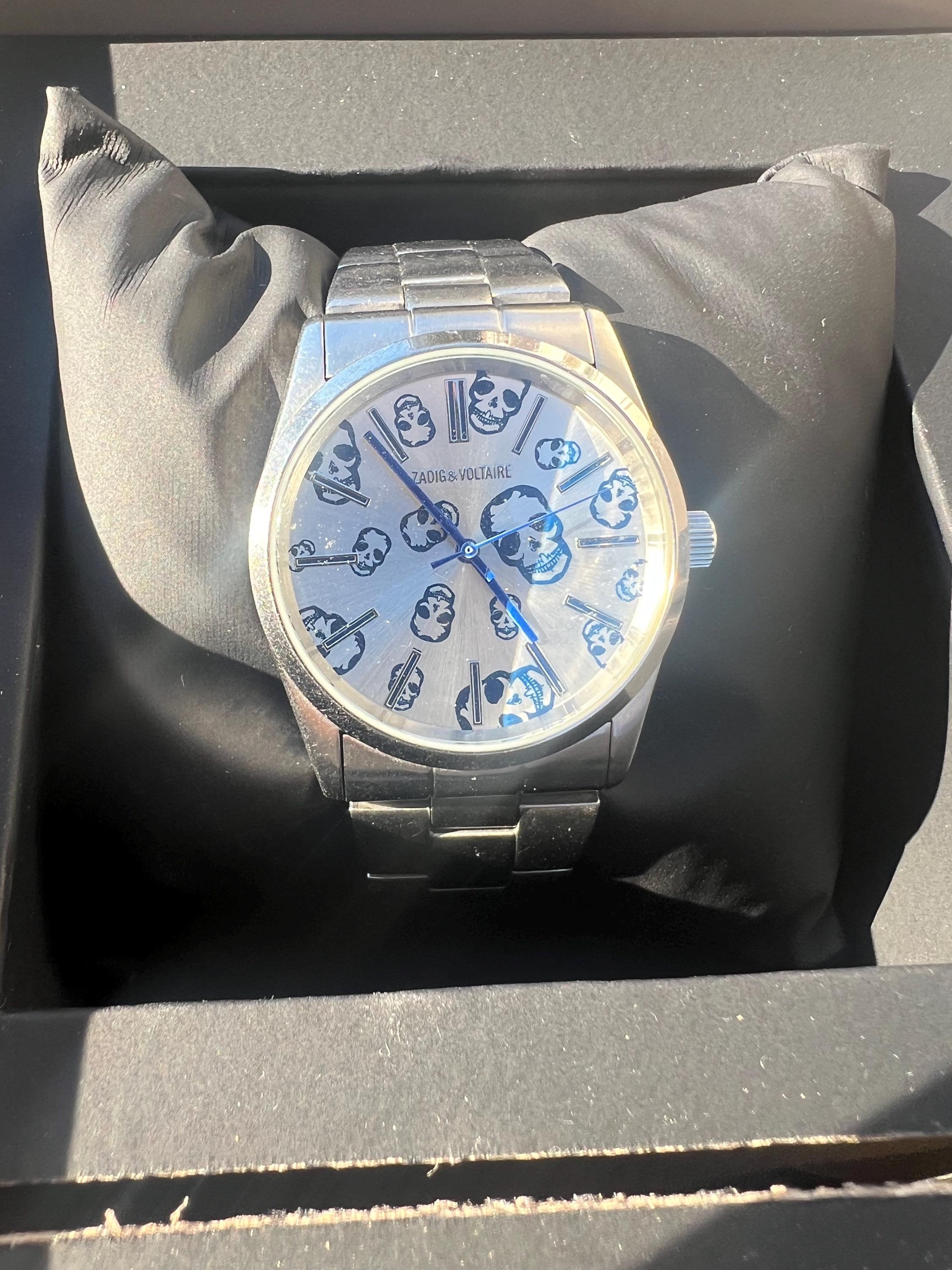 Zadig & Voltaire Women's Watch Steel - Blue Skulls - Etsy