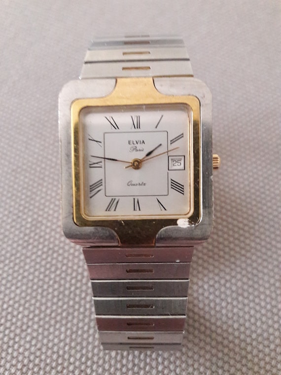 Petite Montre Pendentif Elvia En Argent - Bijou Vintage, Occasion, Non Testé