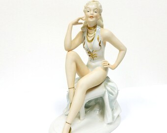 Vintage Ballerina Porcelain Figurine, Unterweissbach, Germany