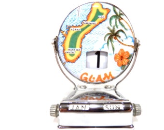 Flip Calendar, Guam, Perpetual Calendar, Vintage Desk Calendar