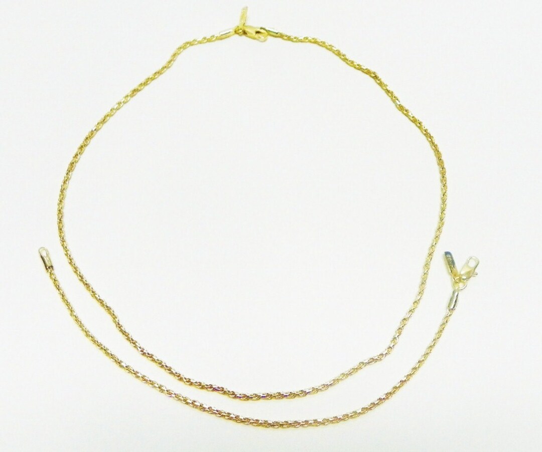 Gold Rope Chain 2k Vintage 24K Gold Bonded Rope Chain Necklace and Bracelet Set - Etsy