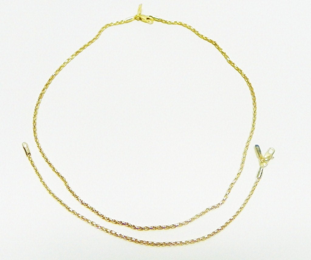 Vintage Gold Bonded Chain Necklace and 