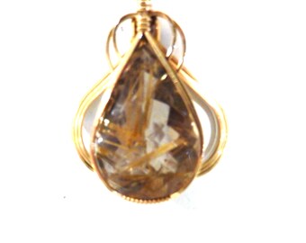 Vintage Designer Large Topaz Pendant