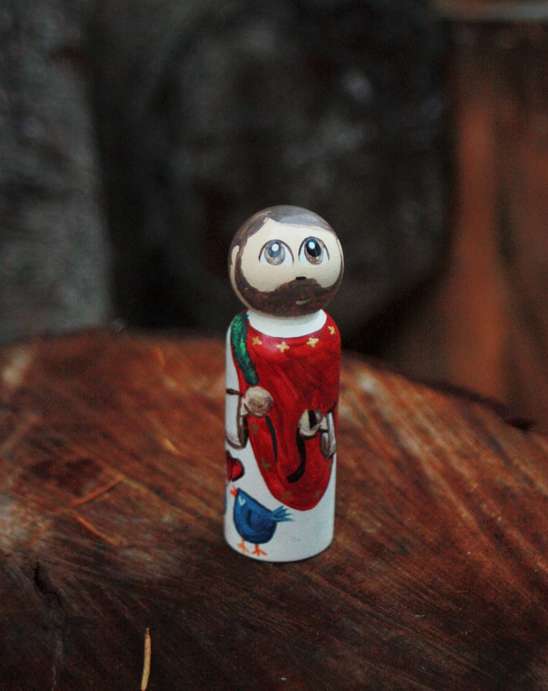 Peg Doll St. Valentine Wooden Saint Doll Valentine's Etsy