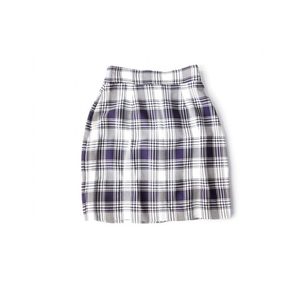 plaid pencil mini skirt