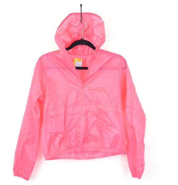 Neon Pink Sheer Nike Windbreaker Pullover Rain Jacket / Nylon | Etsy