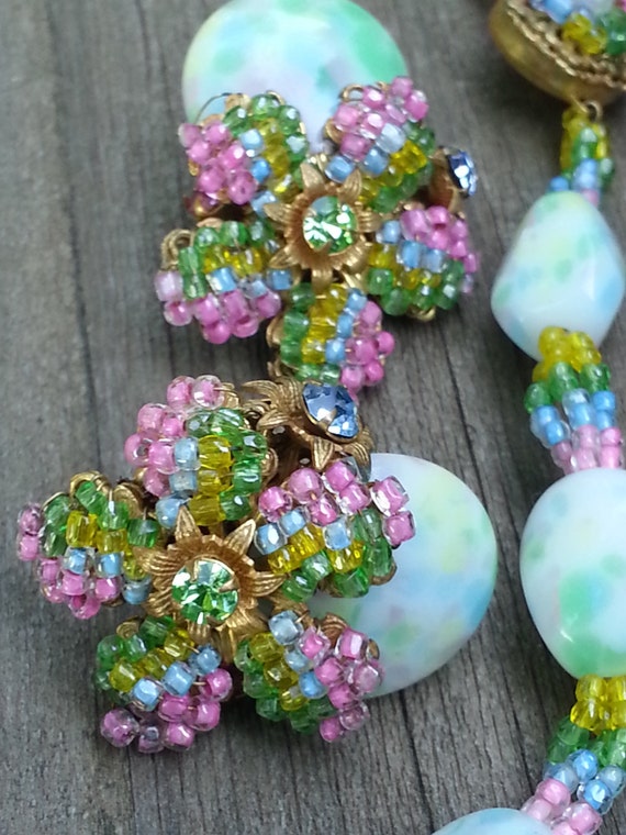 Miriam Haskell Necklace, Miriam Haskell Earrings,