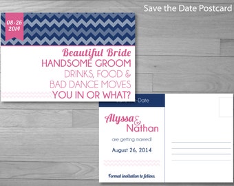 Completely Custom Save the Date Postcard