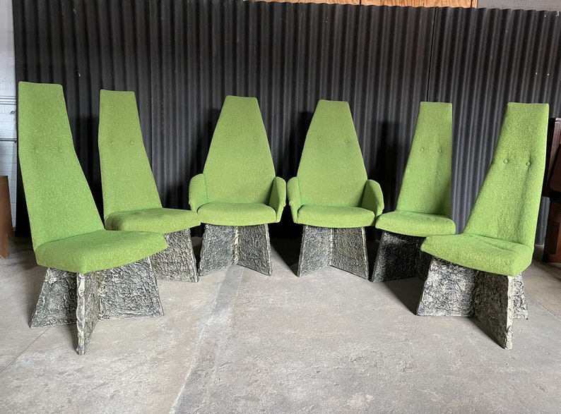 Adrian Pearsall Set of 6 Brutalist Dining Chairs image 2