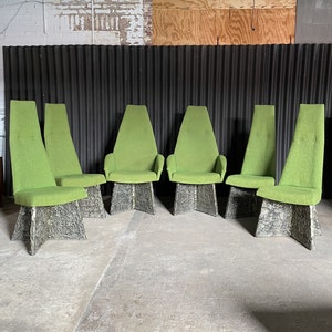 Adrian Pearsall Set of 6 Brutalist Dining Chairs