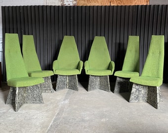 Adrian Pearsall Set of 6 Brutalist Dining Chairs